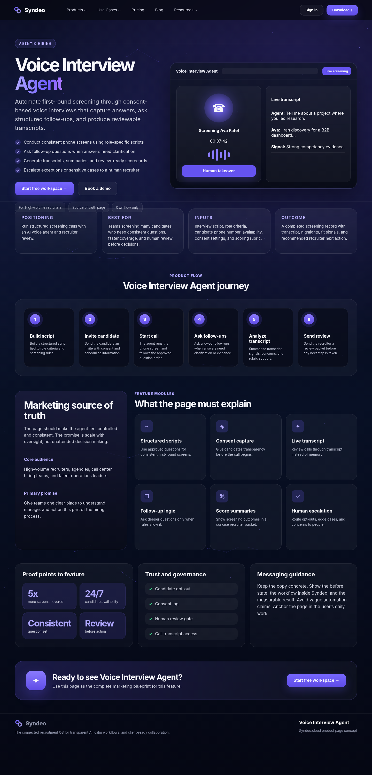 Voice Interview Agent source page reference